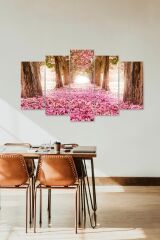 Çiçekler 5 Parçalı Mdf Tablo 60 x 100