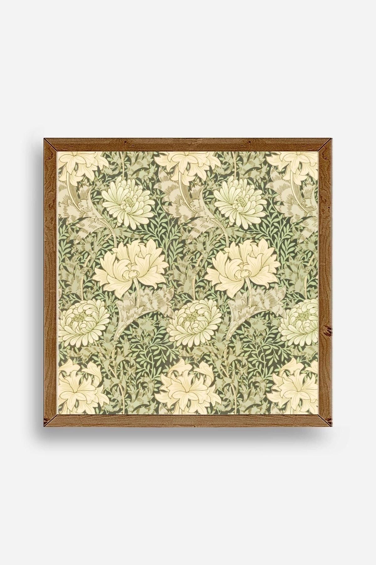 Çiçek Ahşap Çerçeveli Tablo 23 x 23