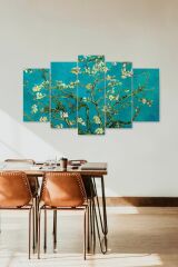Çiçekler 5 Parçalı Mdf Tablo 60 x 100