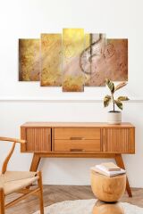 Müzik Notası 5 Parçalı Mdf Tablo 60 x 100