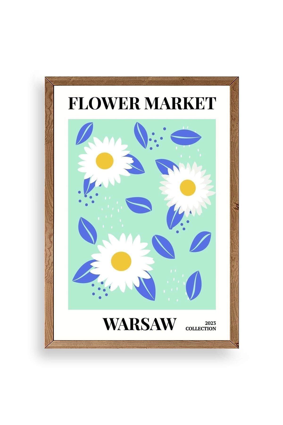 Çiçek Ahşap Çerçeveli Tablo 23 x 30