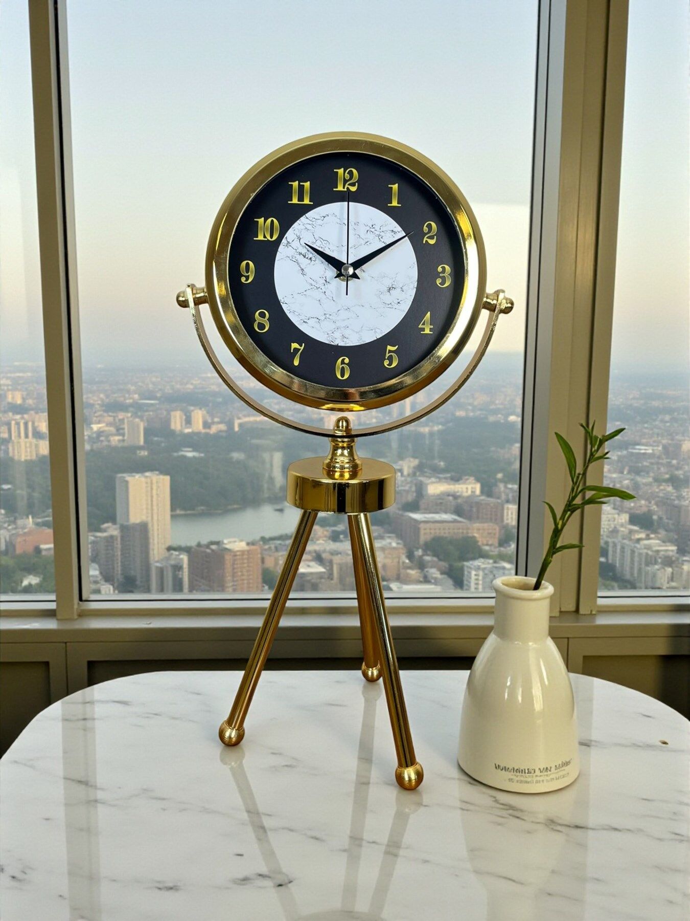 Zentime Gold Lüks Üç Ayaklı Masa Saati