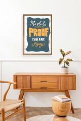 Motto Ahşap Çerçeveli Tablo 17 x 23