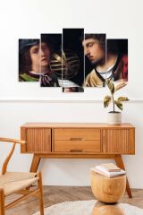 İnsan Manzarası 5 Parçalı Mdf Tablo 60 x 100