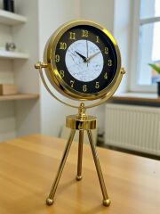 Zentime Gold Lüks Üç Ayaklı Masa Saati