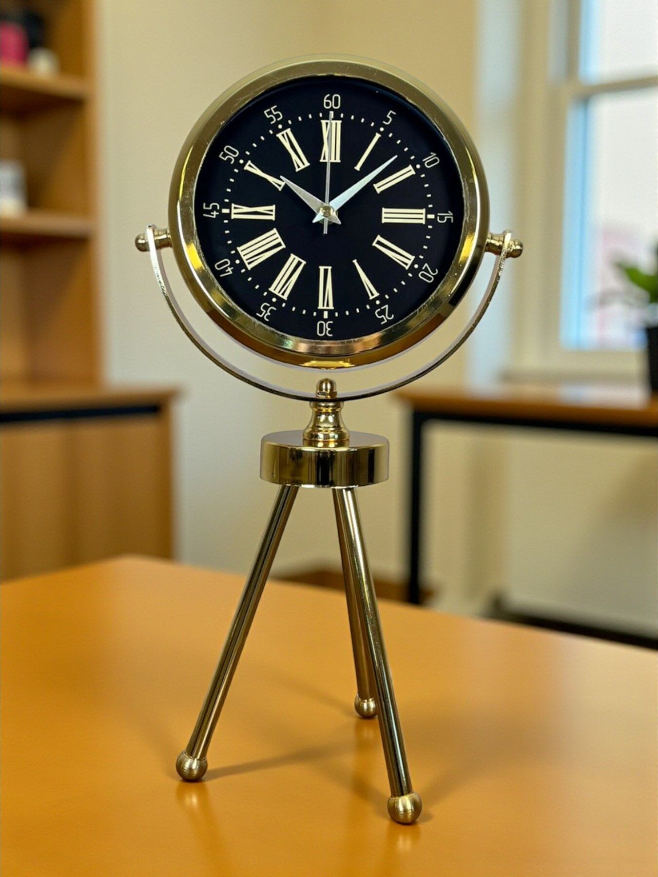 Zentime Gold Lüks Üç Ayaklı Masa Saati