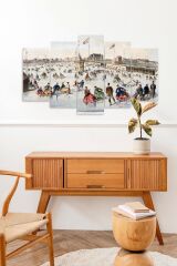 İnsan Manzarası 5 Parçalı Mdf Tablo 60 x 100