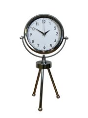 Zentime Krom Şık Üç Ayaklı Masa Saati