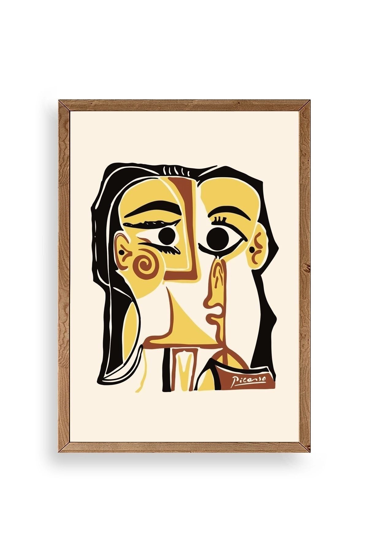 Tete de Femme Ahşap Çerçeveli Tablo 50 x 70