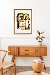 Tete de Femme Ahşap Çerçeveli Tablo 23 x 30