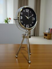 Zentime Krom Şık Üç Ayaklı Masa Saati