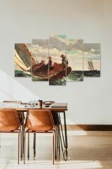 Deniz Manzarası 5 Parçalı Mdf Tablo 60 x 100