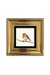 Tombul Kuş Çerçeveli Taş Tablo 20 cm