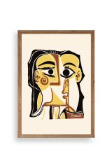 Tete de Femme Ahşap Çerçeveli Tablo 17 x 23