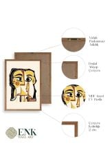 Tete de Femme Ahşap Çerçeveli Tablo 30 x 42