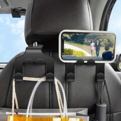 BUFFER® Oto Koltuk Arkası Düzenleyici Organizer Askılıklı Telefon,Tablet Tutucu