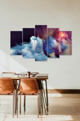 Manzara Doğa Retro 5 Parçalı Mdf Tablo 60 x 100