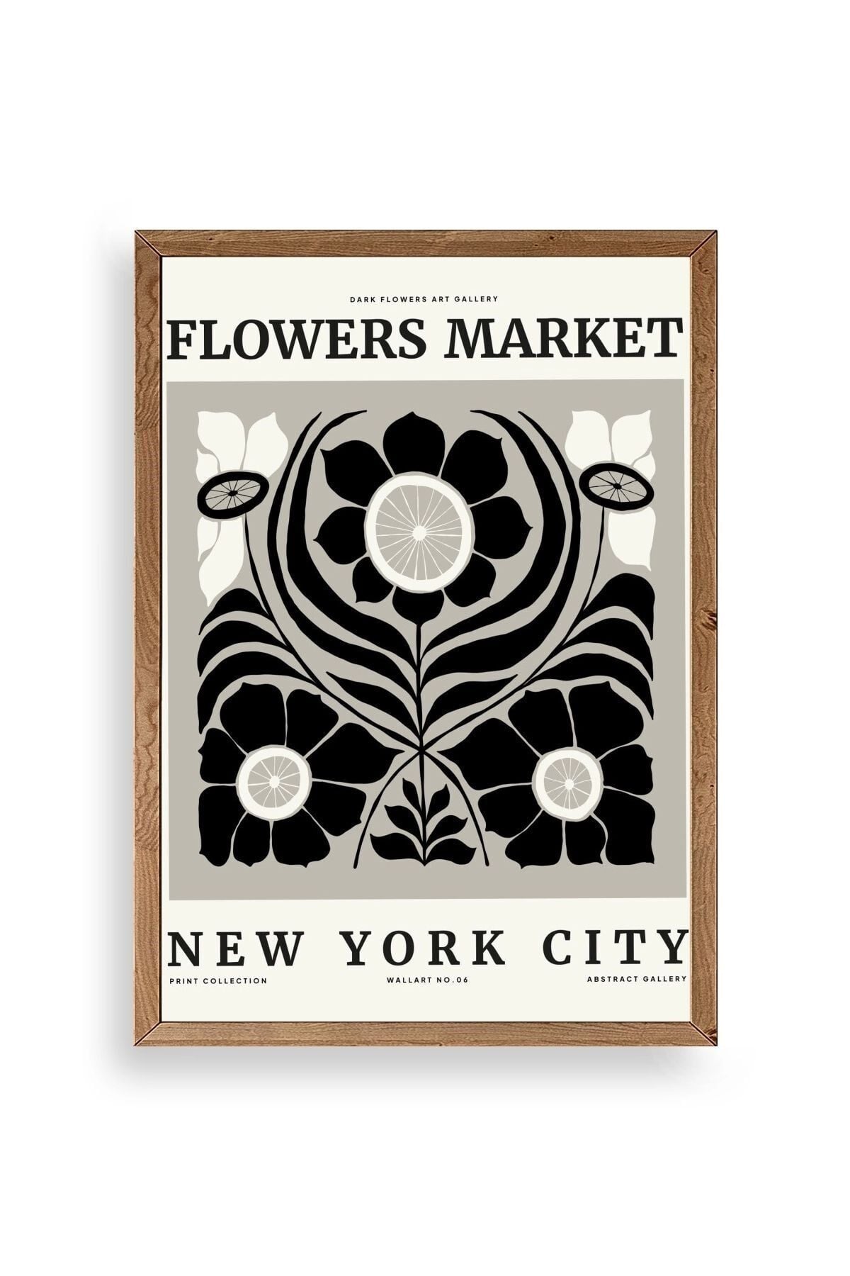 Çiçek Ahşap Çerçeveli Tablo 17 x 23