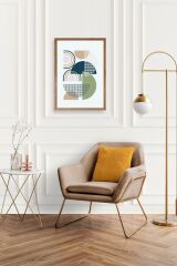Soyut Ahşap Çerçeveli Tablo 17 x 23
