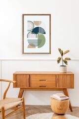 Soyut Ahşap Çerçeveli Tablo 17 x 23