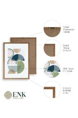 Soyut Ahşap Çerçeveli Tablo 50 x 70