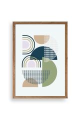 Soyut Ahşap Çerçeveli Tablo 23 x 30