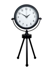 Zentime Siyah Zarif Üç Ayaklı Masa Saati