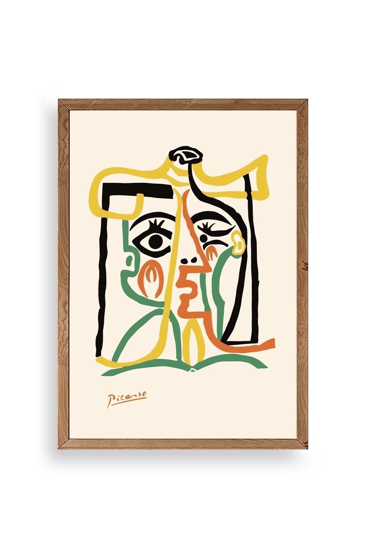 Tete de Femme Ahşap Çerçeveli Tablo 23 x 30