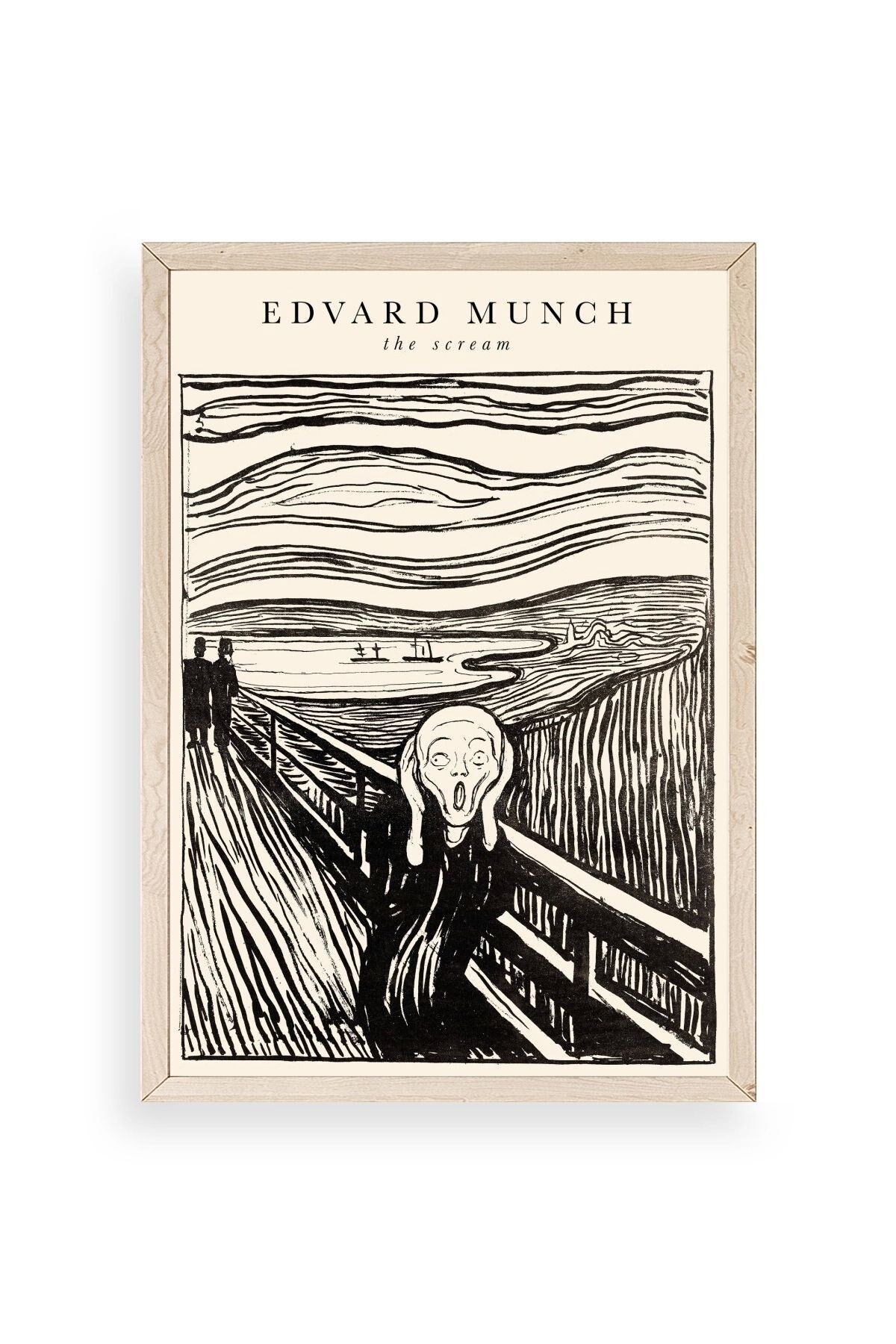 Çığlık Ahşap Çerçeveli Tablo 50 x 70