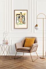 Tete de Femme Ahşap Çerçeveli Tablo 30 x 42