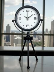 Zentime Siyah Zarif Üç Ayaklı Masa Saati