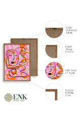 Soyut Ahşap Çerçeveli Tablo 23 x 30