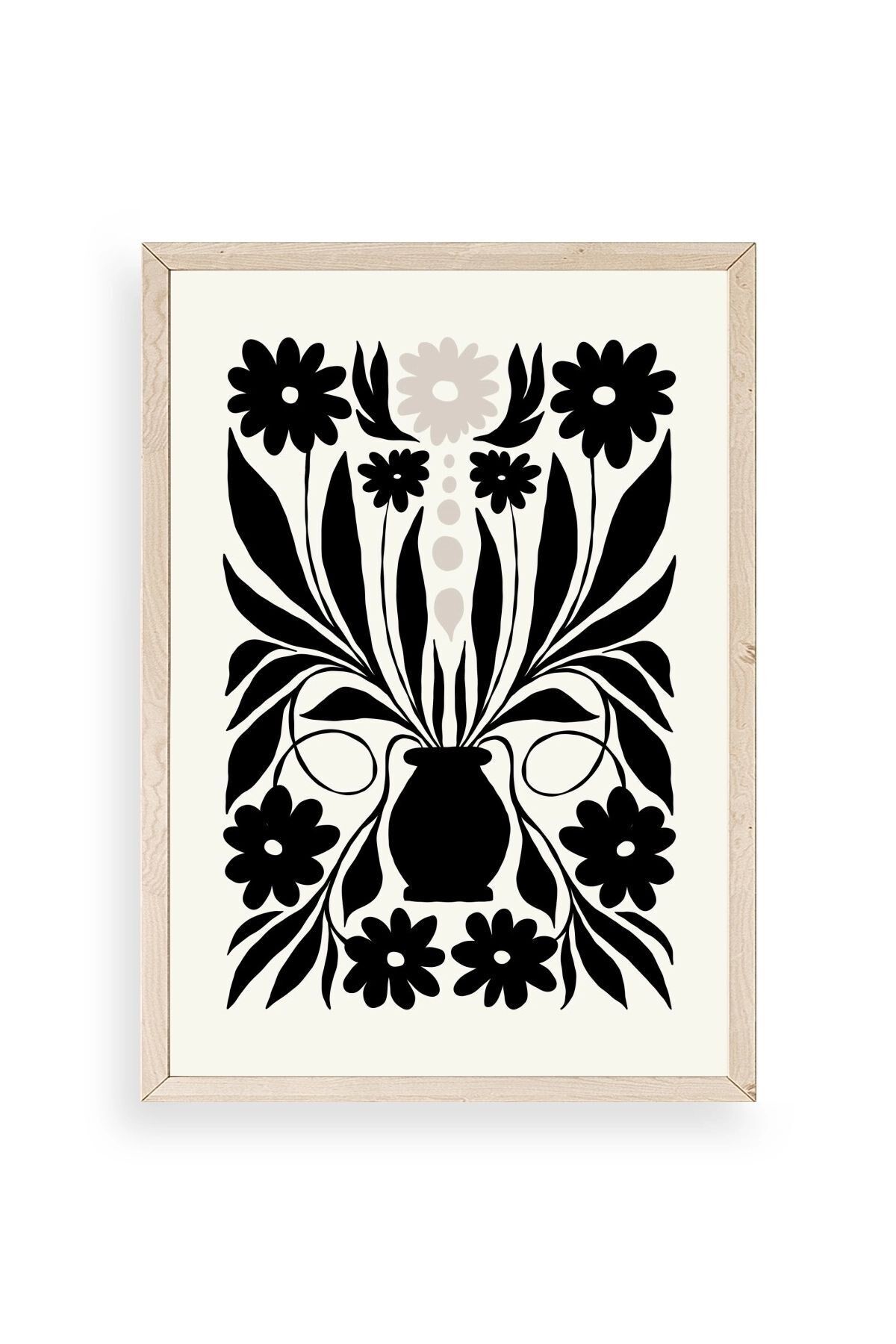 Çiçek Ahşap Çerçeveli Tablo 30 x 42