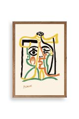 Tete de Femme Ahşap Çerçeveli Tablo 50 x 70