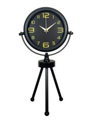 Zentime Siyah Zarif Üç Ayaklı Masa Saati