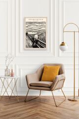 Çığlık Ahşap Çerçeveli Tablo 30 x 42