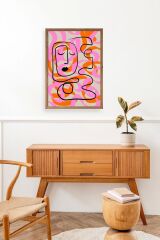 Soyut Ahşap Çerçeveli Tablo 17 x 23