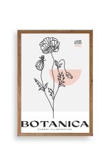 Çiçek Ahşap Çerçeveli Tablo 30 x 42