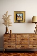 Van Gogh Çerçeveli Taş Tablo 20 cm