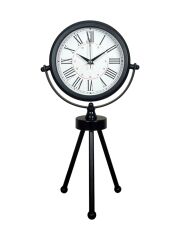 Zentime Siyah Zarif Üç Ayaklı Masa Saati
