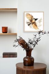 Kuş Ahşap Çerçeveli Tablo 50 x 50