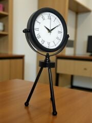 Zentime Siyah Zarif Üç Ayaklı Masa Saati