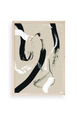 Soyut Ahşap Çerçeveli Tablo 23 x 30