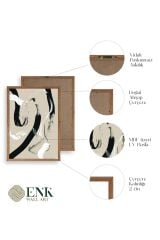 Soyut Ahşap Çerçeveli Tablo 17 x 23