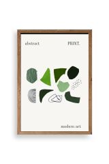 Soyut Ahşap Çerçeveli Tablo 30 x 42