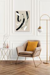 Soyut Ahşap Çerçeveli Tablo 30 x 42