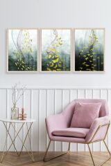 Soyut Hayvanlar Ahşap Çerçeveli Tablo 50 x 70