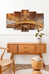 Eyfel Kulesi 5 Parçalı Mdf Tablo 60 x 100