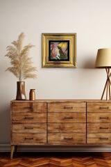 Kadın Çerçeveli Taş Tablo 20 cm