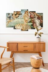 Deniz Kızı Manzarası 5 Parçalı Mdf Tablo 60 x 100